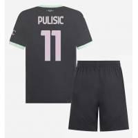 Camiseta AC Milan Christian Pulisic #11 Tercera Equipación para niños 2024-25 manga corta (+ pantalones cortos)